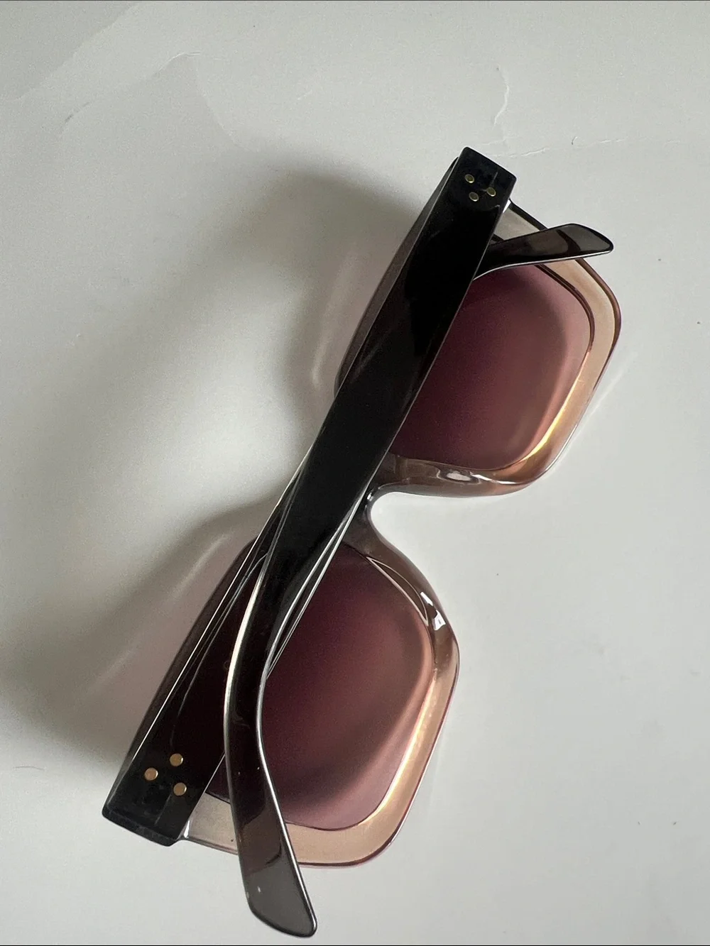 Oversized Square Gradient Sunglasses - Brown